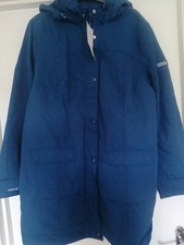 Marine Rain Resistant Fleece Lined Hooded Jacket Blue Size 18 Bnwt