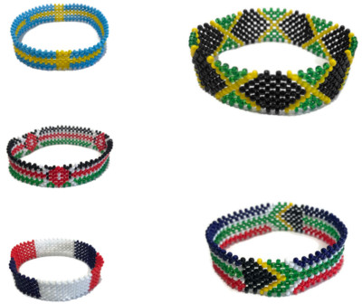 National Country Flag Perlen Armbänder Unisex Armreif Band - 25+ Länder