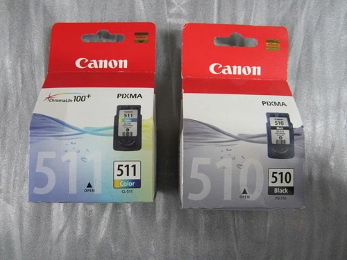 2er Set original Canon Druckerpatronen CL-511 PG-510 Color Black OVP Rechnung