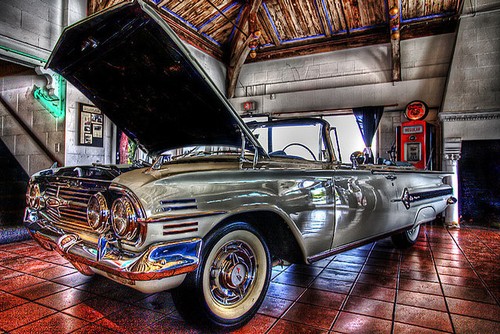 1960 Chevrolet Impala Convertible - CANVAS OR PRINT WALL ART - Foto 2 di 3
