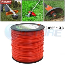 5lb .095(2.4mm) Red Square Commercial String Trimmer Line fits Echo Stihl More