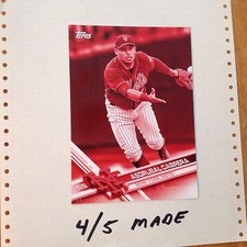 ASDRUBAL CABRERA #NYM-8 New York Mets 4/5 Made 2017 Topps 5X7 Jumbo Red Version