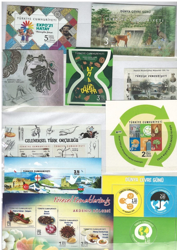 TURKEY stamps 2019 -2020-2016-2017-2022-2023 block 33 pieces - Image 2 of 4