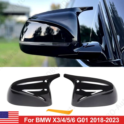 For BMW X3 X4 X5 X6 X7 G01 G02 G05 G06 Gloss Black M Style Side Mirror Cover Cap