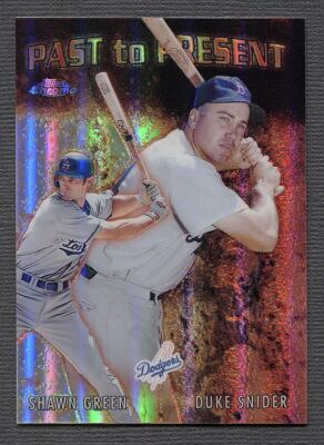 2001 Topps Chrome Past to Present REFRACTOR #PTP6 Duke Snider / Shawn Green