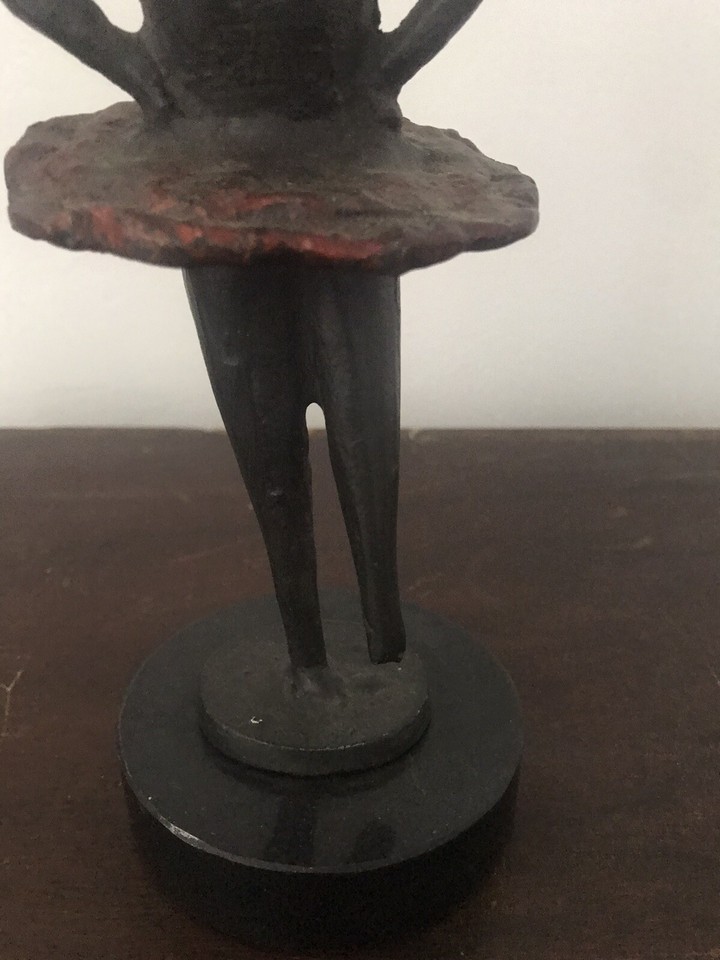 9 1/2” Cast Iron Ballerina Pig On Stand Copper Tutu eBay