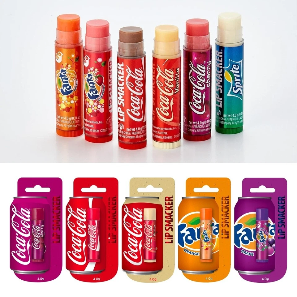 Lip Smacker Coca Cola Flavoured Lip Balms, Sprite, Fanta, Cherry, Vanilla