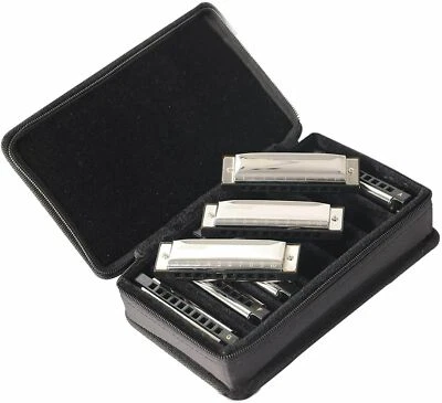 EASTTOP Blues Diatonic Harmonica Set 7-Pack 10 Holes 20 Tones Birthday Gift New