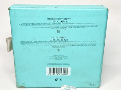 TIFFANY & CO. SHEER Eau de Toilette Perfume Splash Fragrance .17
