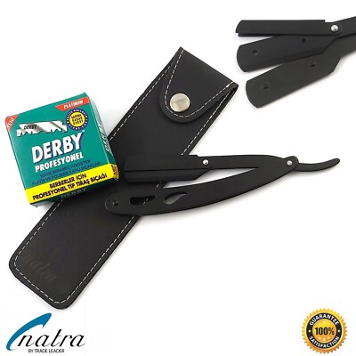 Rasiermesser + 100 DERBY Professional Rasierklingen Rasierer Rasur Razor NATRA