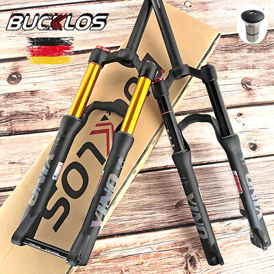 BUCKLOS 24'' Falten Luftfedergabel 120mm Federweg 9mm QR/100*15mm Steckachse DE