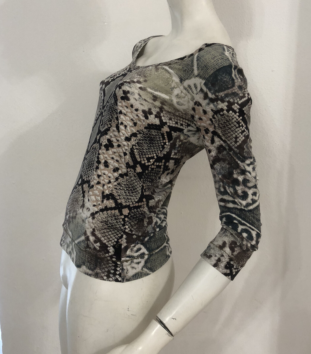 JUST CAVALLI multicolor python jersey lurex detai… - image 3