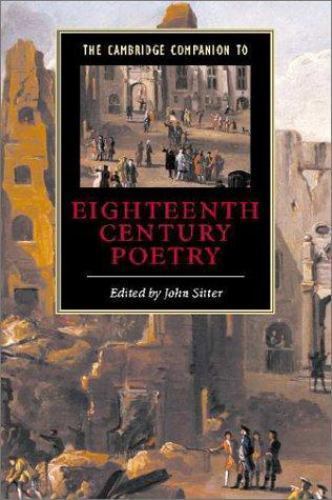 The Cambridge Companion to Eighteenth-Century Poetry Sitter Paperback