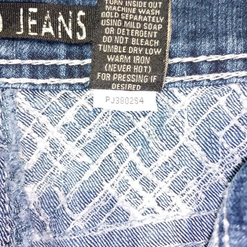 ZCO Jeans Girls size 14 or Women's size 6 Silver Metallic Sequin Stretch GUC - Picture 10 of 11