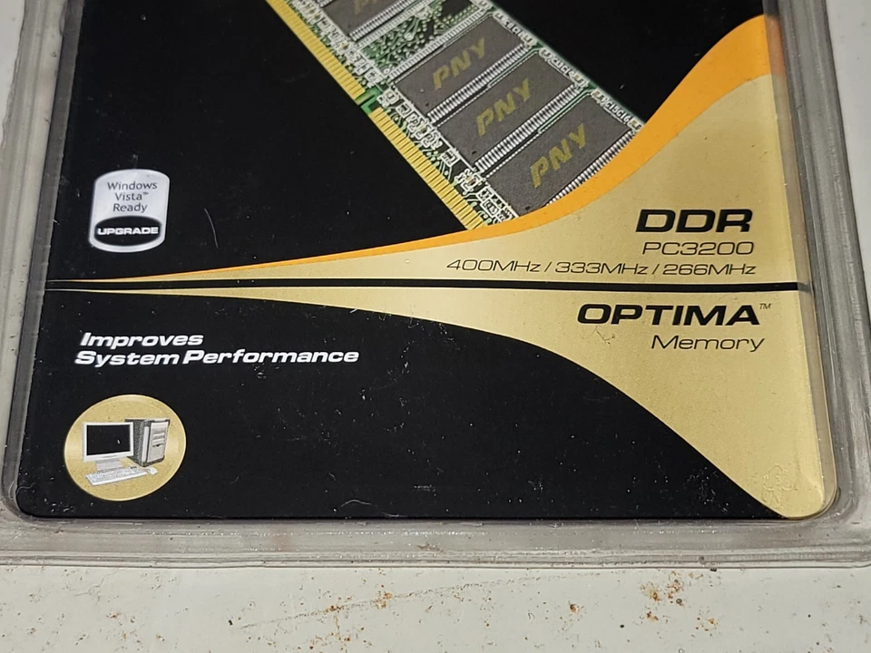 PNY 512MB, Optima DDR 512mb DDR PC3200 OPTIMA 400mhz, MDO512SD1-400, NEW IN PACK - Image 3 of 4