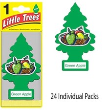 24 Pcs Little Trees Green Apple Scent Car and Home Hanging Air Fresheners