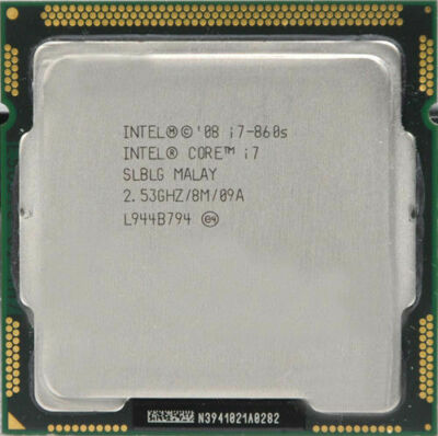 Intel Core i7-860s CPU Quad-Core 2.53 GHz 8M SLBLG LGA 1156 82W Processors
