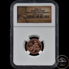 2009 Lincoln Cent Formative Years NGC MS 65 RD First Day Ceremony