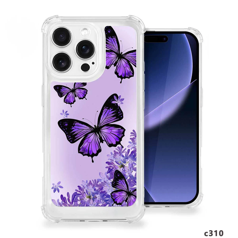 iPhone 14 Pro Max 15 16 Plus Samsung A56 A16 Butterfly TPU Case