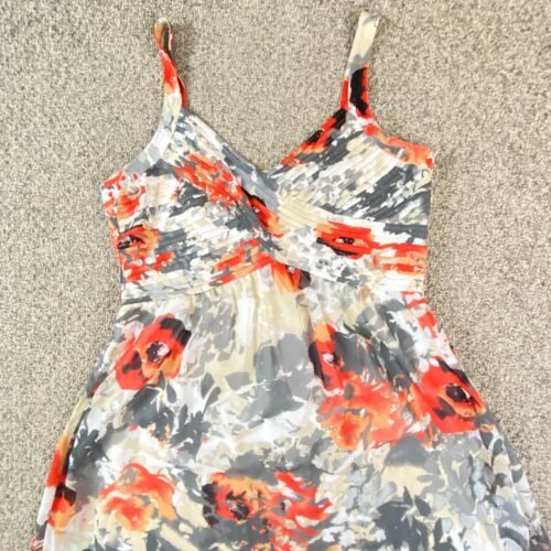 Bethany Kleid 2XL Mehrfarbig Blumen Pin Biesen Empire Taille Ärmellos Seitenreißverschluss - Bild 3 von 19