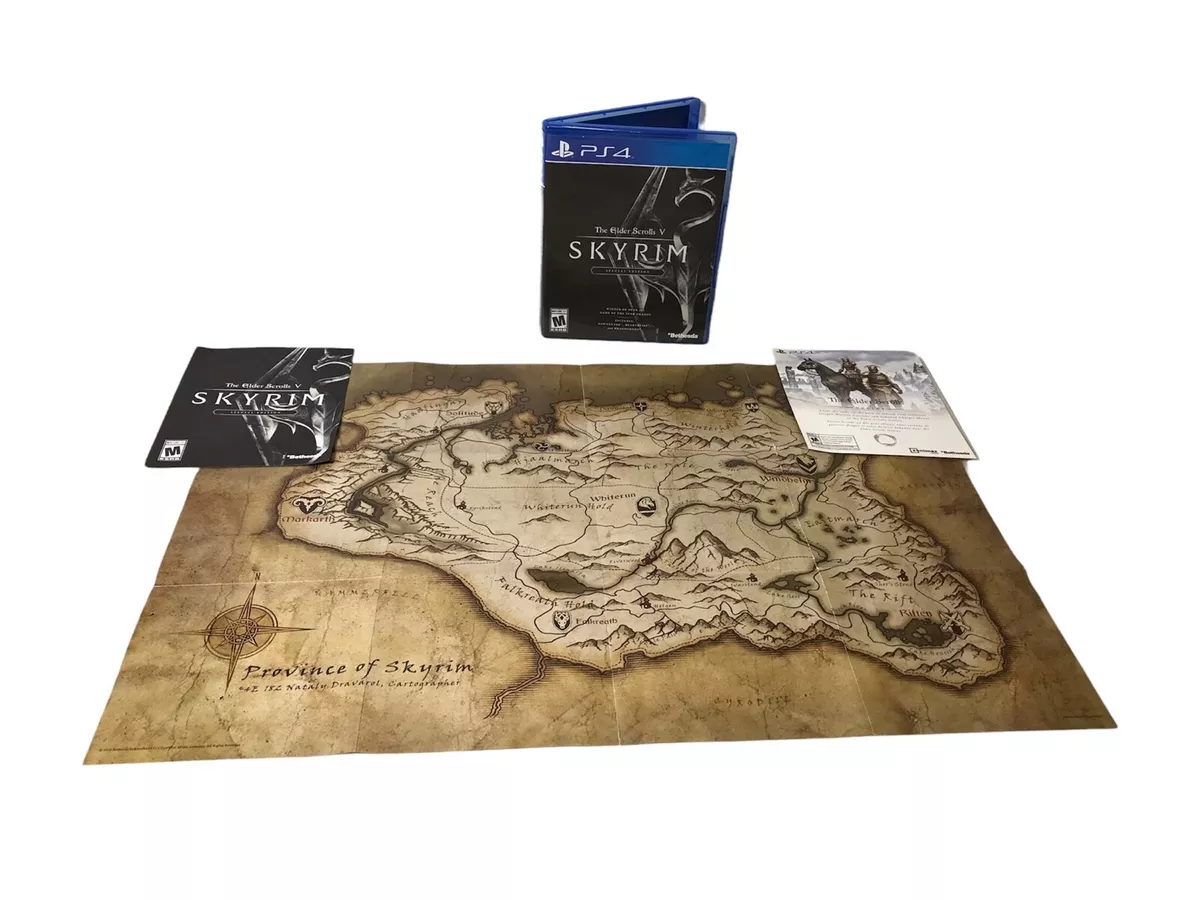 Elder Scrolls V Skyrim Special Edition Ps4 Map Manual Playstation