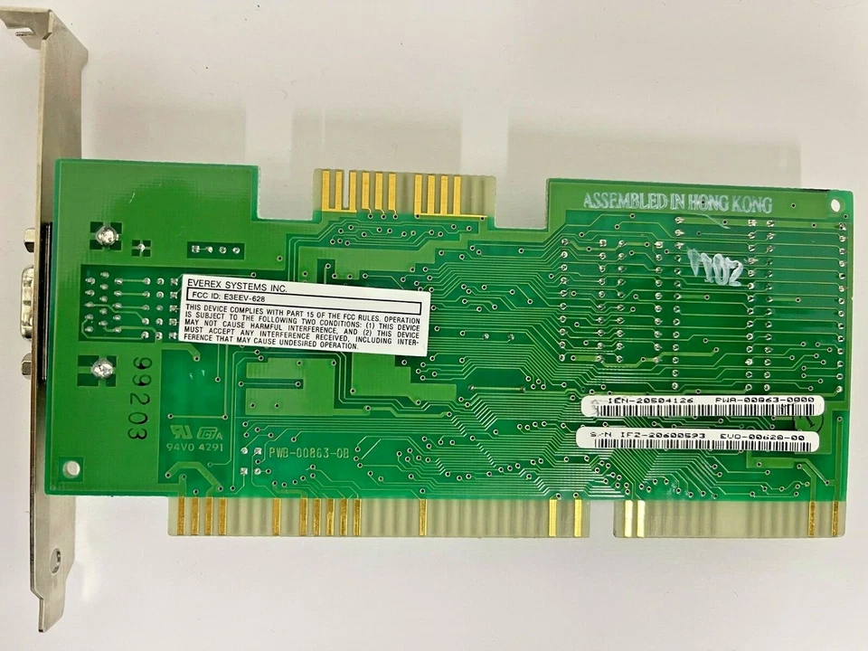 VINTAGE 1991 EVEREX EV628 VIEWPOINT AVGA1 256K ISA VGA CARD FCC E3EEV-628 MXB104 - Image 2 of 3
