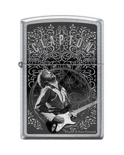 BRIQUET ZIPPO ESSENCE NEUF - ERIC CLAPTON GUITARISTE , GRIS - Original , Tempete - Photo 1 sur 2
