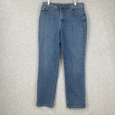 Gloria Vanderbilt Jeans Women's 12 Blue Amanda Straight Leg High Rise Stretch