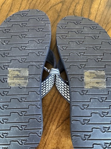Neu mit Etikett Vineyard Vines Jungen Größe 6 marineblau/weiß Mikrowal Schaumstoff Flips Flops - Bild 6 von 8