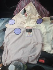 Lot of 3 Bali Skimp Skamp Briefs Panties Size 3XL/10 Beige/taupe/nude