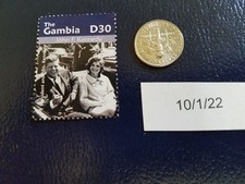John F Kennedy Jacqueline Kennedy Onassis The Gambia Stamp (b)