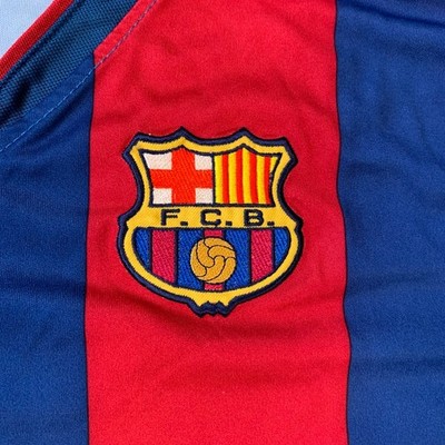 RARE Vintage Nike FC Barcelona Jersey Mens Medium Saviola #7 Home