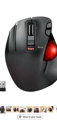Elecom M-XT4DRBK-G Mouse Wireless Trackball (Thumb) Left Hand Only Red Ball New