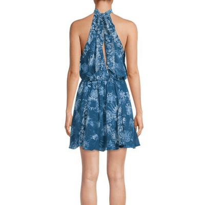 lightweight mini dress Mya Light Blue Satin Mini Dress - US 2