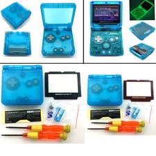 NEW Luminous Clear blue Housing Case Cover For Game Boy Advance SP GBA SP Shell