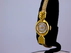 VINTAGE BUCHERER (ROLEX) FANCY LUGS 17J SWISS 18K GP LADIES WRISTWATCH C.1950s