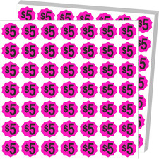 Yard Sale Price Stickers, Garage Sale Stickers, 1470 Pieces, 3/4 Inch Round, 5
