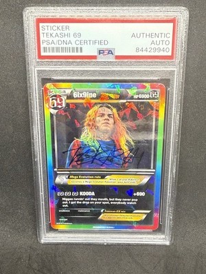 tekashi 6ix9ine signed pokemon card psa/dna certified | eBay
