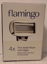 Flamingo Women's Razor Blade Refills - 4x 5 Blade Razor Cartridges