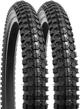 2-PCS 16" Kid Bike Tires 16x2.125/57-305 Compatible with Mountain Bike Black02