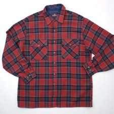 Back Packer Shirt Mens Large Plaid Flannel Lined Heavyweight Outdoor Vintage