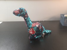 TY Tremor The Dinosaur Plush Flippables Color With Tag