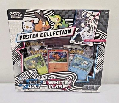 Pokemon Black Bolt & White Flare Poster Collection  Factory Sealed New In Hand 