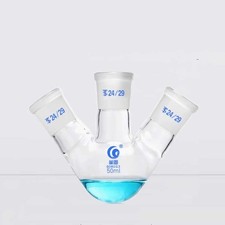 3 Necks Round Bottom Evaporating Flask 50ml 24#-24#-24# Boiling Flasks