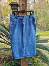Christopher  Banks Modest Denim Skirt Size 10 Long Maxi Column Jean skirt