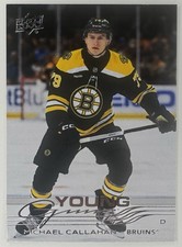 Upper Deck 2025-26 Series 1 Young Guns #222 Michael Callahan Boston Bruins