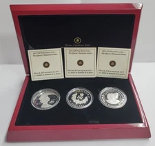 2012 RCM $20 "DIAMOND JUBILEE" Fine Silver Proof Coin - Gem Proof 3pc SET, w/OGP