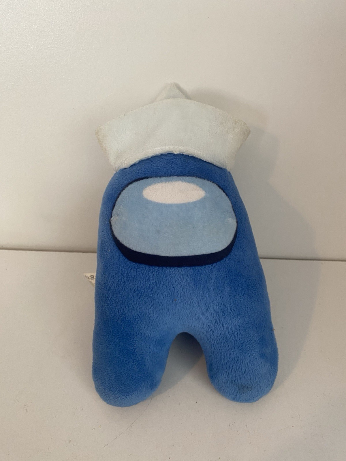 Among Us Series 2 Huggable Plush Soft Toy Blue Crewmate Figure White Sailor Hat