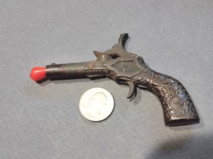 Antique Cast Iron Toy Cap Gun #7  PAT. AUG. 12,79 Working Style Pistol Victorian