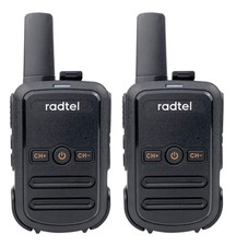 RT12 Walkie Talkie Adult Rechargeable 2 PCS Long Range FRS Radio 16CH Black